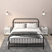 vidaXL Κομοδίνα 2 τεμ. Γυαλιστερό Λευκό 40 x 35 x 50 εκ.