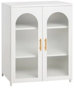 ΜΕΤΑΛΛΙΚΟ ΝΤΟΥΛΑΠΙ ΒΙΤΡΙΝΑ CARIL  ΛΕΥΚΟ 80x37-40x102Yεκ.
