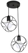 Arlight Φωτιστικό Κρεμαστό Κύκλος 2xE27 PDT 1247-2 BK Μαύρο 0103483