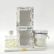 Αρωματικό Χώρου Mε Στικ 70ml &amp; Αρωματικό Κερί 130gr Christmas Spirit (Σετ 2τμχ) Nima