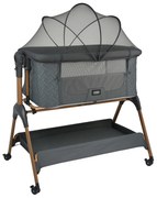 Λίκνο (0+ Μηνών/Έως 9kg) Bebe Stars Style 2 in 1 Smoked Grey 847-186