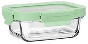 Estia Φαγητοδοχείο Από Βοριοπυριτικό Γυαλί Click And Seal 370ml 16.3x12.3x6.2cm Με Πλαστικό Καπάκι Mint 01-26554