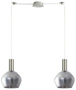 Φωτιστικό Οροφής Δίφωτο Homelighting 77-8402 Nickel/White