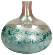 Βάζο ArteLibre Τιρκουάζ Γυαλί 24x24x22cm-05152243