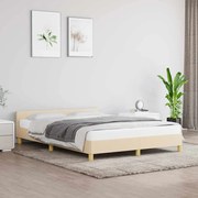 vidaXL Σκελετός Κρεβατιού Χωρίς Στρώμα Κρεμ 140x190 εκ. Υφασμάτινο