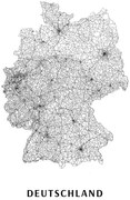 Χάρτης Germany black & white