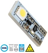 GloboStar® 81087 Λάμπα Αυτοκίνητου T10 W5W 2rd Generation Can-Bus Series LED 2 SMD 5050 1.6W 240lm 360° DC 12V IP20 Ψυχρό Λευκό 6000K