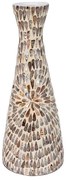 ΕΠΙΤΡΑΠΕΖΙΟ ΒΑΖΟ BAMBOO-ΚΟΧΥΛΙ TEAR DROP Fylliana FL03 ΜΠΕΖ-ΚΑΦΕ-ΛΕΥΚΟ ΧΡΩΜΑ 20x50εκ