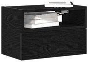 Επιτοίχια κομοδίνα 2 τεμάχια Μαύρο 45x26x28,5 cm 858599