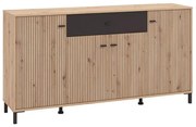 Μπουφές Avignon 170 4K1F4V Artisan oak - Μαύρο 170x40x90εκ. 170x40x90 εκ.