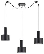 Κρεμαστό Φωτιστικό Οροφής 3xE27 Μαύρο Adept Tube 77-8542 Homelighting-77-8542-Μαύρο 77-8542