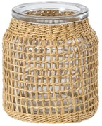 Βάζο Mandy 35633 Φ10,5x11cm Natural GloboStar Glass,Bamboo