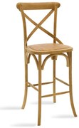 Σκαμπό μπαρ Reid pakoworld ξύλο sonoma-έδρα καφέ rattan