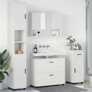 vidaXL Σετ Επίπλων Μπάνιου με συρτάρι 4 pcs Λευκό 30 x 35 x 192 εκ.