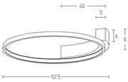 Πλαφονιέρα Φωτιστικό Οροφής 53cm LED 39W IP20 3000K  Zambelis 2077 Λευκό