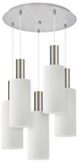 Φωτιστικό Οροφής Πολύφωτο Homelighting 77-8475 Nickel/White