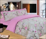 Σετ Σεντόνια Le Blanc Premium Pink Rose Μονά με λάστιχο 100x200+33