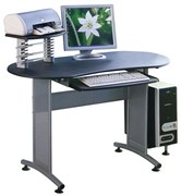 WOODWELL ΓΡΑΦΕΙΟ Μέταλλο Βαφή Silver - Μαύρο 120x55x75/98cm ΕΟ426