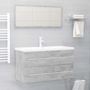 vidaXL Σετ Επίπλων Μπάνιου 2 Τεμαχίων Γκρι Σκυροδέματος Μοριοσανίδα