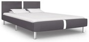 vidaXL Πλαίσιο Κρεβατιού Γκρι 140 x 200 εκ. από Συνθετικό Δέρμα