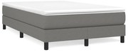 vidaXL Κρεβάτι Boxspring με Στρώμα Σκούρο Γκρι 120x190 εκ Υφασμάτινο
