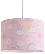 Παιδικό Φωτιστικό Κρεμαστό Cloudy Rainbows Pink 35x24cm Ε27 Lila-Pink Veis