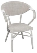 Καρέκλα - Πολυθρόνα CLAY C5108 Αλουμινίου Bamboo Look Γκρί Πατίνα με Textline 57x57x83 εκ. 57x57x83 εκ.