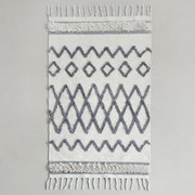 Χαλάκι Κουζίνας Anisa 60x130 White-Grey Nima 60X130cm Βαμβάκι