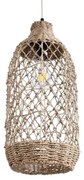 Φωτιστικό Οροφής Κρεμαστό Ecuador 02116 Boho 1xE27 IP20 23x50cm Beige GloboStar