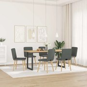 vidaXL Καρέκλες Τραπεζαρίας 6 τεμ Σκ. Γκρι Υφασμάτινες