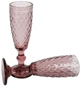 Γυάλινα Ποτήρια Σαμπάνιας Σετ 6 Τμχ Pink 373-91-102 Glass
