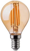 V-TAC Λάμπα LED E14 P45 Filament 4W θερμό λευκό 2200K γυαλί amber 214499