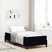 vidaXL Κρεβάτι με ελατήρια με στρώμα Μαύρο 100 x 200 cm ύφασμα
