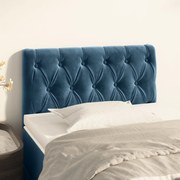 vidaXL Κεφαλάρι Κρεβατιού Σκούρο Μπλε 80x7x78/88 εκ. Βελούδινο