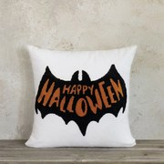 Μαξιλάρι Διακοσμητικό (Με Γέμιση) Happy Halloween White-Black Nima 40Χ40 100% Βαμβάκι