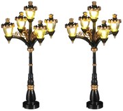 Σετ Διακοσμητική Μινιατούρα Φανάρι LuVille με φωτισμό LED και διαστάσεις 5x5x13cm - 2 τεμάχια