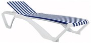 Resol   Marina/White* resin sun-lounger with striped blue textilene  metax-01-00-1838 διάστ.190.0000 x 73.0000 x 35.0000