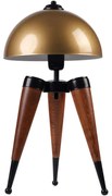 Φωτιστικό Επιτραπέζιο 534LUN5208 Φ25x50cm 1xE27 40W Gold-Walnut Opviq