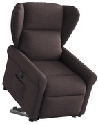 vidaXL Πολυθρόνα Ηλεκτρική Ανακλινόμενη Ανύψωση Σκ. Καφέ Υφασμάτινη