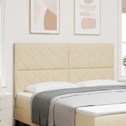 vidaXL LED Κεφαλάρι Σχεδίου Διαμαντάκια Κρεμ 180 εκ. Υφάσματος
