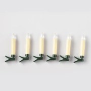 "6 WHITE MINI CLIPS CANDLES", 6*1  LED ΛΑΜΠ. ΜΠΑΤ. (6*AAA), WW,IP20, φ1.5X10.5cm ACA X0761121