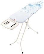 Τραπέζι σιδερώματος Brabantia B 90300125, 124x38 cm, 7 ρυθμιζόμενες θέσεις, Μεγάλη θήκη για σίδερο, Λευκό