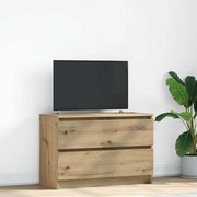 Έπιπλο Τηλεόρασης Αρτισιανή Δρυς 80x35x54 εκ από Επεξεργ. Ξύλο 861795