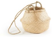 Κρεμαστό στρογγυλό καλάθι από ψάθα, Rixy