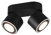 Σποτ Δίφωτο Μαύρο Ματ 18xH10cm Led 2x5w 3000K 2x450lm Trio Lighting Taurus 652910232
