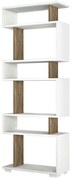 Βιβλιοθήκη Blok 745DCD3606 60x19,5x165cm White-Walnut