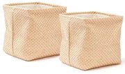Καλάθια Αποθήκευσης (Σετ 2Τμχ) KC1000442 30x30x30cm Beige Kid'S Concept Polyester