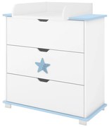 Συρταριέρα  με Αλλαξιέρα  Star White + Blue  83x48x87cm  BC20028 BabyCute