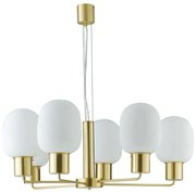 Φωτιστικό Οροφής Fellini I-FELLINI-S6 ORO 6xE27 Led Φ98cm 150cm Gold Luce Ambiente Design Μέταλλο,Γυαλί