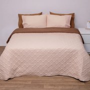 Κουβερλί Υπέρδιπλο (220x240) 2 Όψεων Viopros 5100 Μπεζ/Καφέ